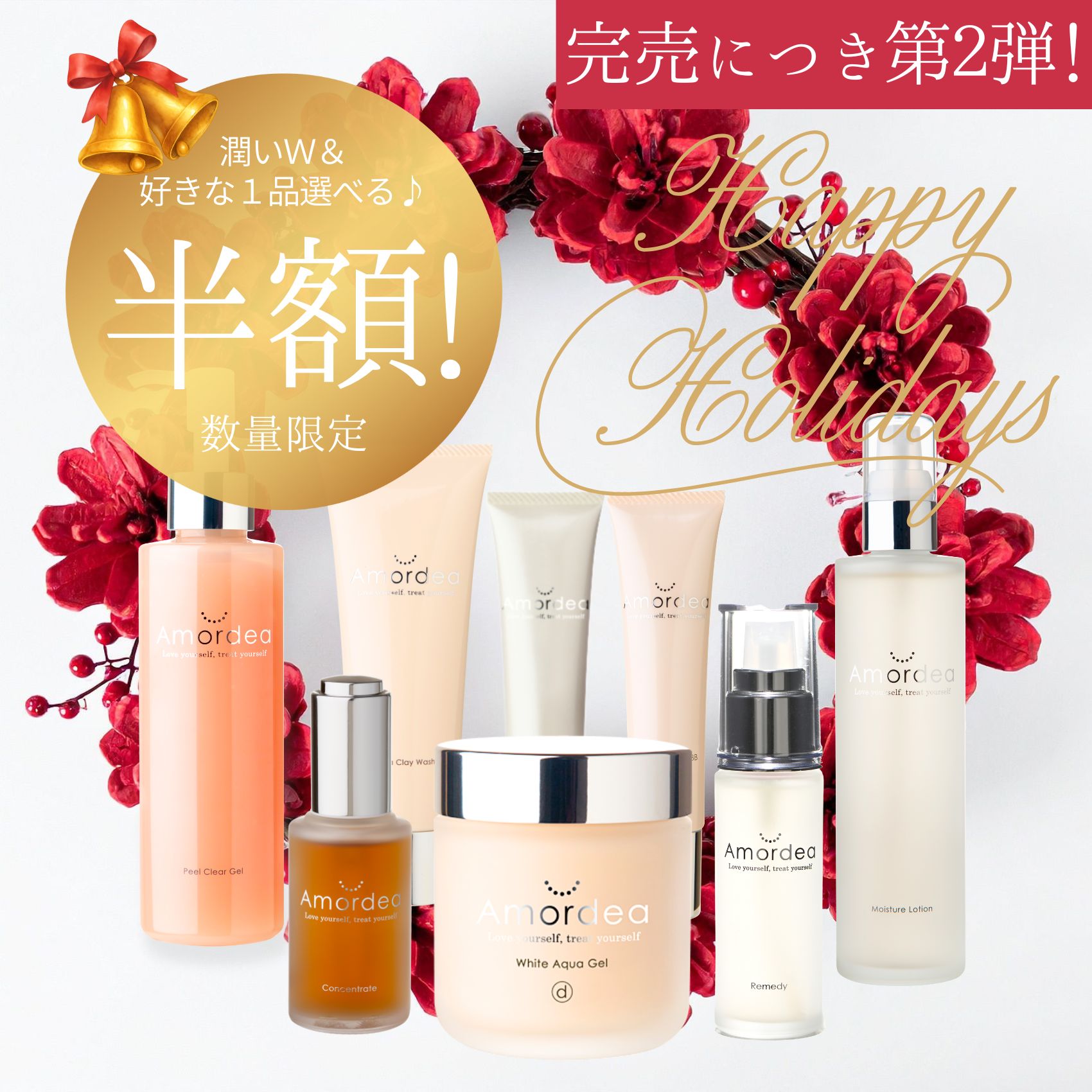 【半額！完売につき第2弾！】”Wで潤す”X’masホリデーセット
